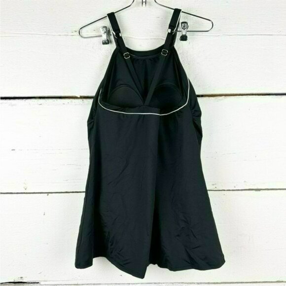 Lands end high neck swim dress swimsuit size 8 mast - Picture 8 of 8